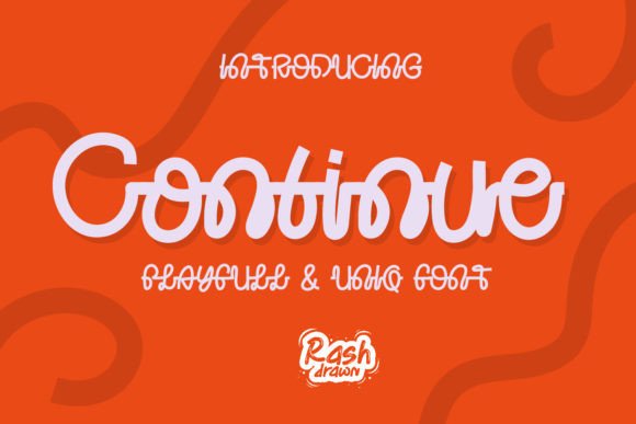 Continue: The Cool, Unique Monoline Script for Modern Projects