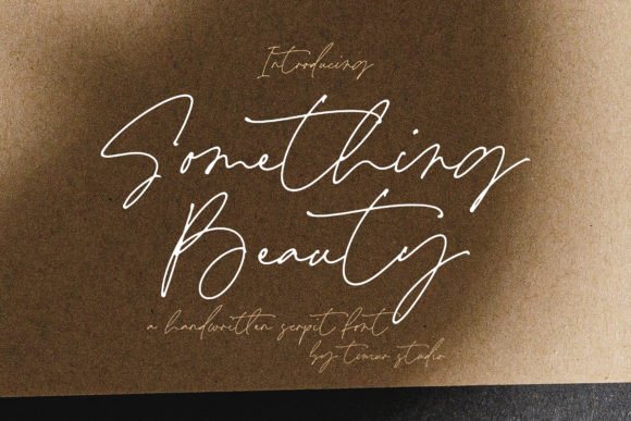 Something Beauty: A Handcrafted Script Font for Elegant Design